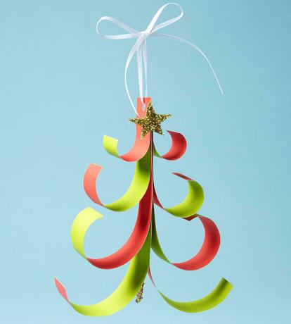 Diy fantazyjny papierowy ornament na drzewo