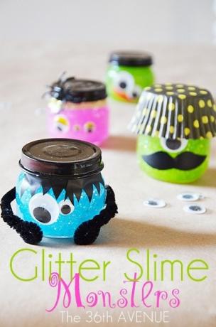 DIY ขวดอาหารเด็ก Glitter Slime