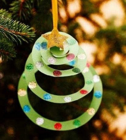 Ornament de arbore spiralat DIY