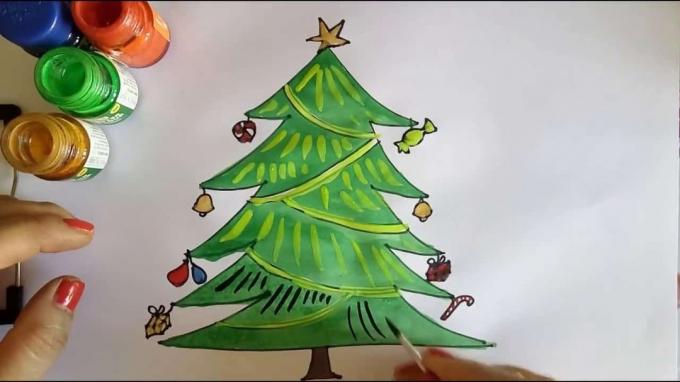 Dessin d'arbre de Noël bricolage