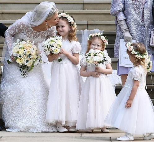 Lady Gabriella Windsor kāzu viesu tērpi