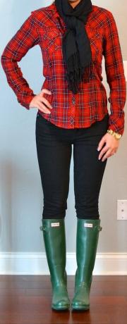 15 leggings com botas de chuva de caçador