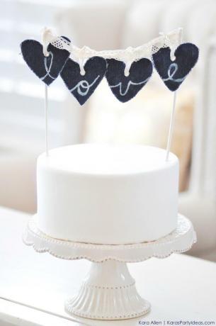 DIY-Denim-Jean-love-heart-wedding-cake-topper-via-Karas-Party-Ideas-Kara-Allen-KarasPartyIdeas.com-MichaelsMakers-MadeWithMichaels_-4