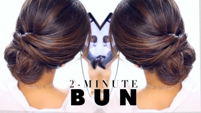 Zwei Minuten Low Bun diy