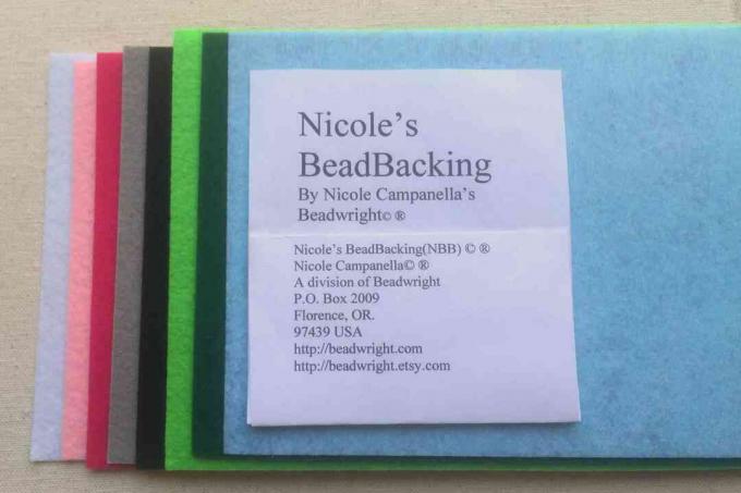 Nicole's Bead Backing krelles izšūšanas pamats