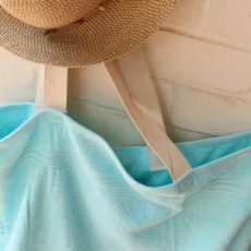 Kalın saplı banyo havlusu plaj çantası