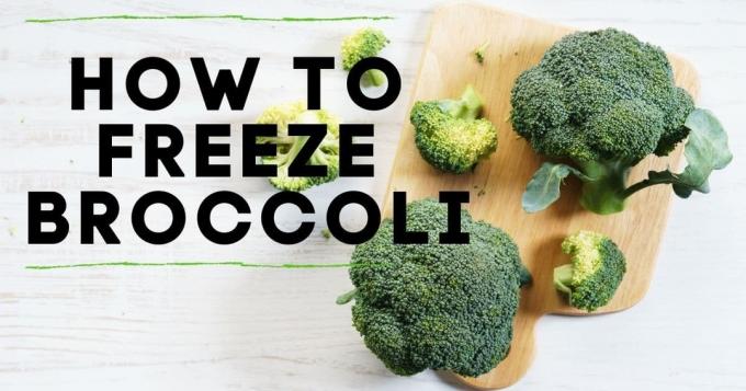 Broccoli voor het invriezen.
