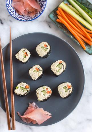 Bezzbożowe tofu sushi