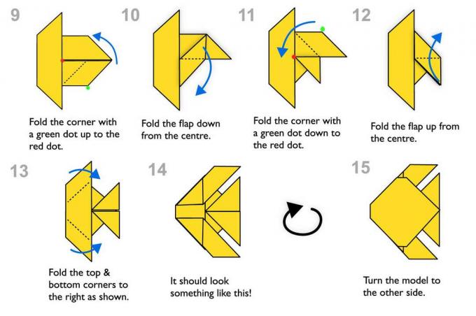 Diagrama tradițională de pește Origami