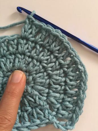 Círculo de crochet doble (aumenta)