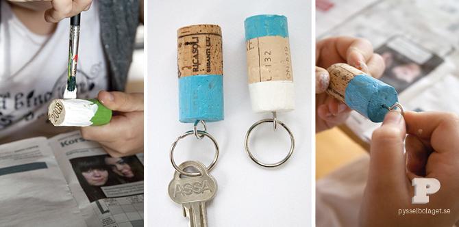 Porte-clés en liège de vin bricolage