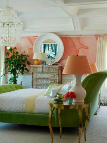 Akvarell hálószoba színes tapéta