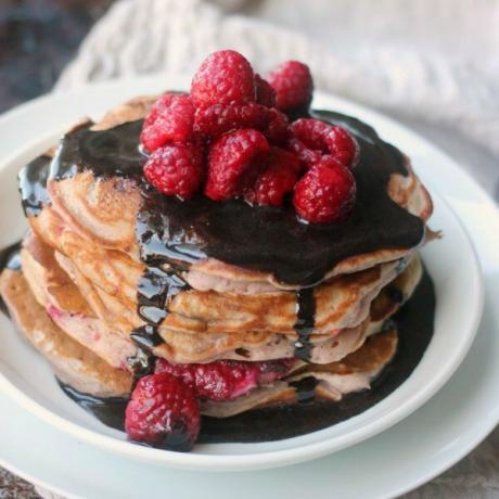 resep pancake raspberry