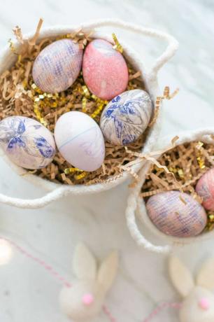 Huevos de Pascua de corbata de seda