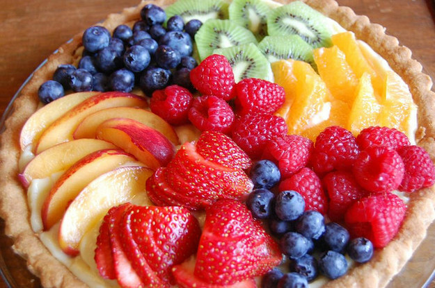 Пирог из свежих фруктов