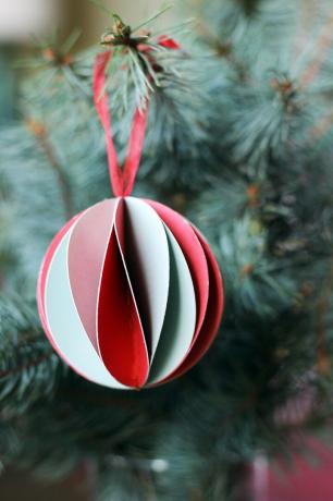 Diy papieren kerstornament