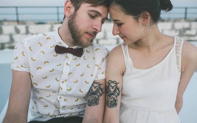 Nápady na svatební tetování - krásný pár