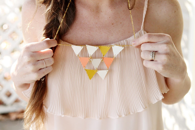 geometrijski trokut ogrlica DIY