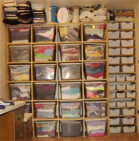 Fabric and Notion Organizational Cubbies