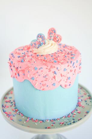 Jenis kelamin merah muda atau biru mengungkapkan kue diy