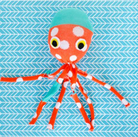 Diy sok octopus pluche voor kinderen