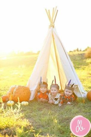 Rodinné focení s teepees