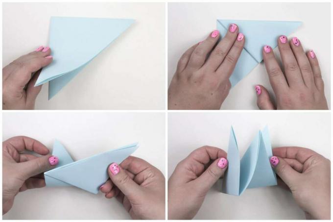 Begynnende folder for origamifrededuen