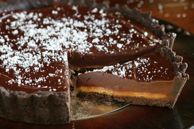 Rezept für gesalzene Karamell-Oreo-Torte mit dunkler Schokolade 01