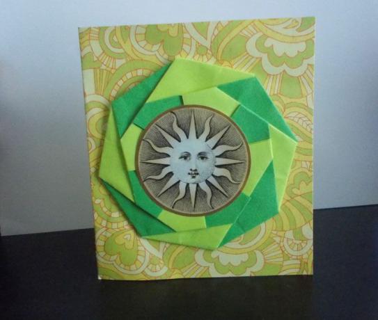 Card Origami cu culori vii