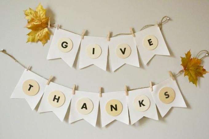 Banner faça você mesmo para agradecer no dia de ação de graças