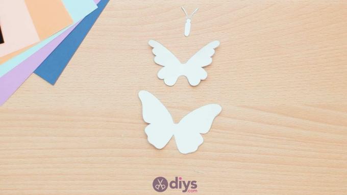 3D popieriaus drugelio kortelės 2a žingsnis