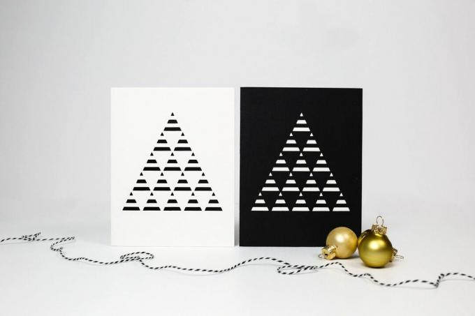svart og hvitt julekort
