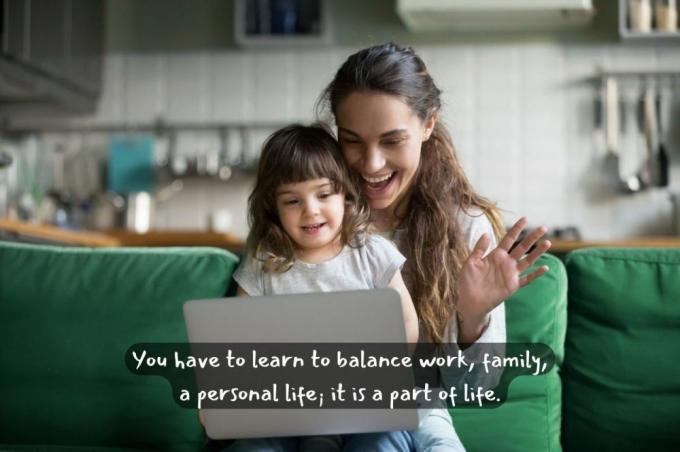 직장 가족 균형 인용문