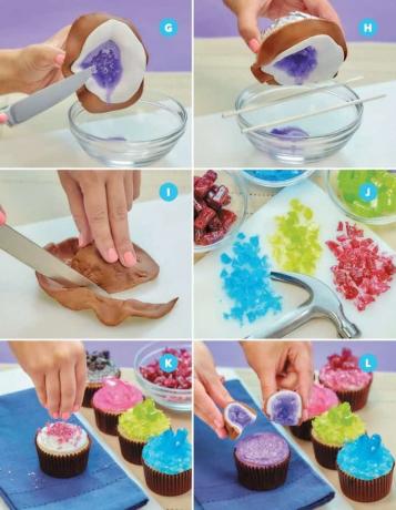 Geode cupcakes