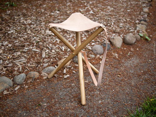 Kempovací stolička na stativ pro kutily