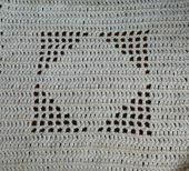Patrón de diamantes en Filet Crochet