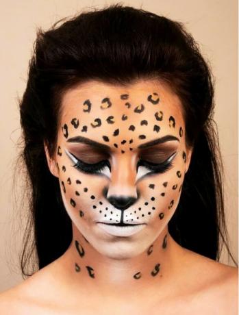 Leopardí make -up Halloween