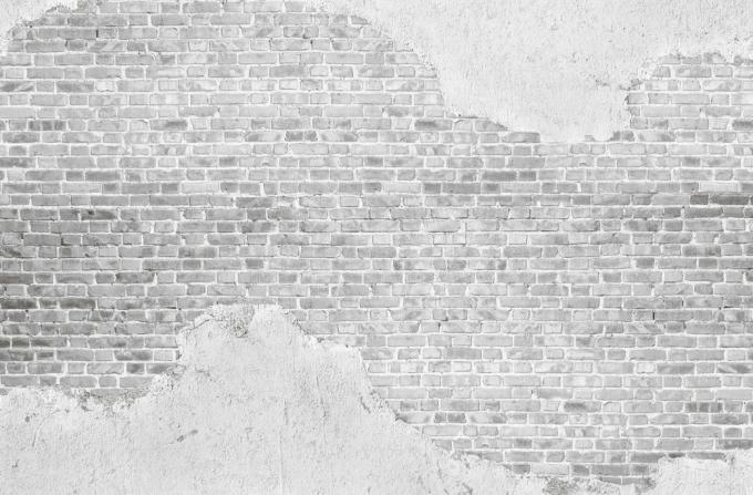 Mur de briques blanchies à la chaux 