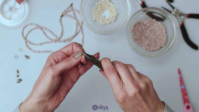 Seed bead multi strand halsband steg 4c