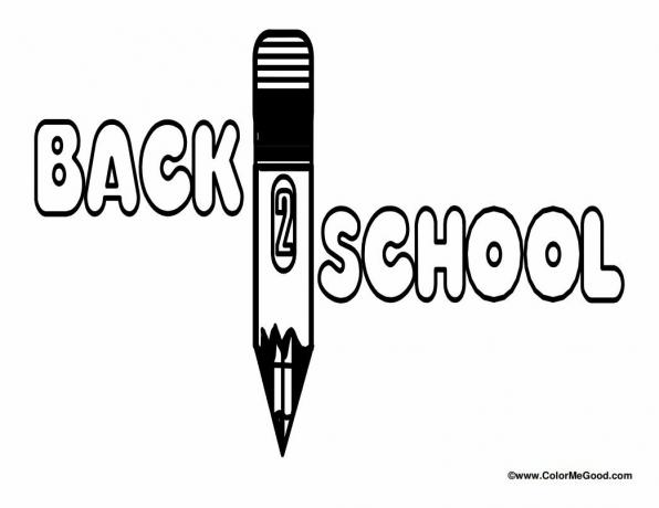 " Back 2 School" zin met een potlood