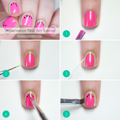 Vannmelon Nail Art Tutorial