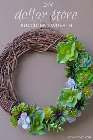 Succulente krans diy