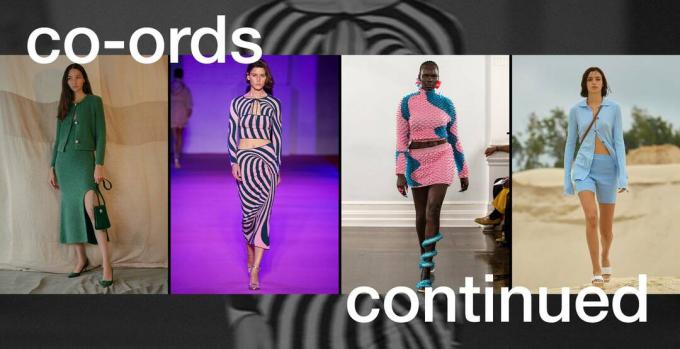 מגמות אופנה של אביב קיץ 2022: קואורדים נמתחים ב-Alejandra Alonso Rojas, Brandon Maxwell, Chet Lo, Elleme