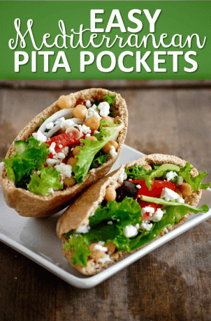 Einfache mediterrane Pita-Taschen