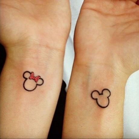 Mickey und Minnie Paar Tattoo-Idee