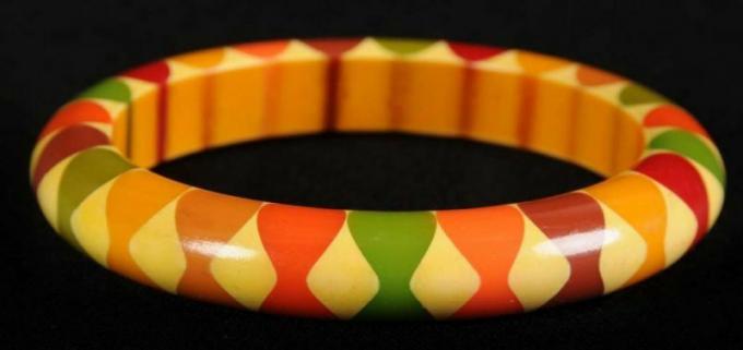 Bracelet jonc nœud papillon multicolore