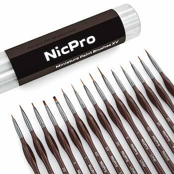 Набір пензлів для фарб Nicpro micro