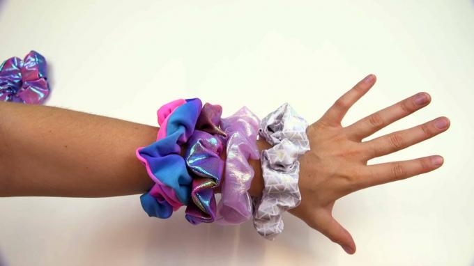 Diy unicorn scrunchies