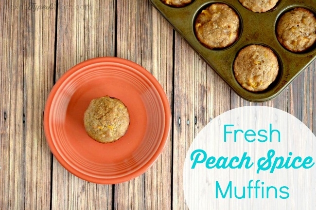 Frische Pfirsich-Gewürz-Muffins