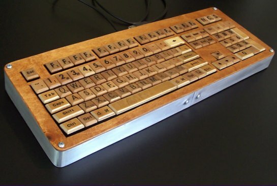 Scrabble tegel toetsenbord